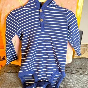 Carters striped hooded onesie